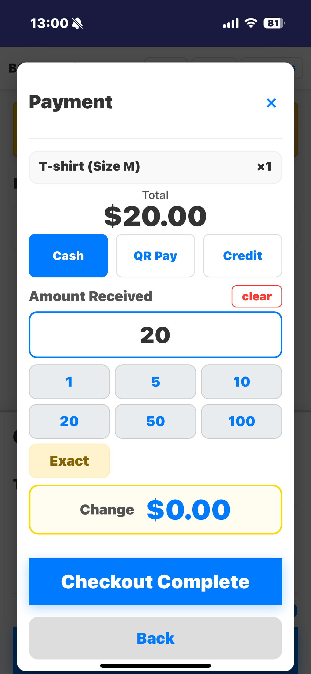 BOXX Regi UI Screen 3